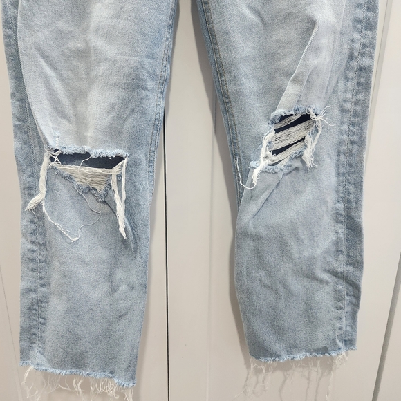 Re/Done 70s Stove Pipe High Rise Straight Leg Jeans Distressed 29 - Picture 6 of 13